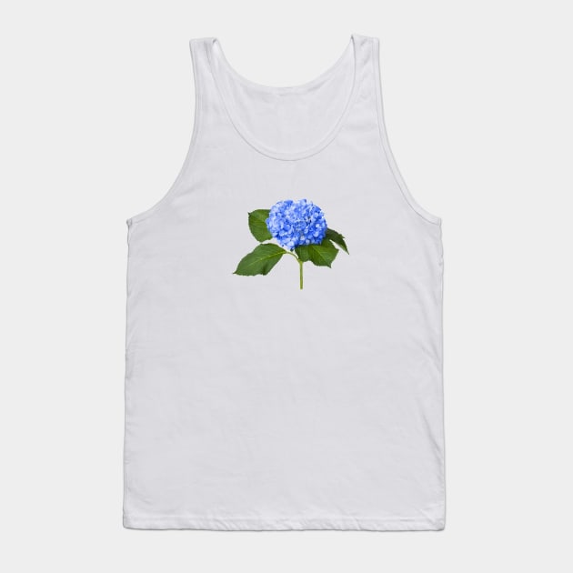 Blue Hydrangea Flower Tank Top by dahyala